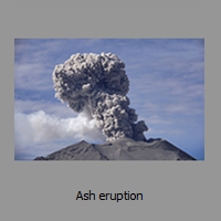 Ash eruption